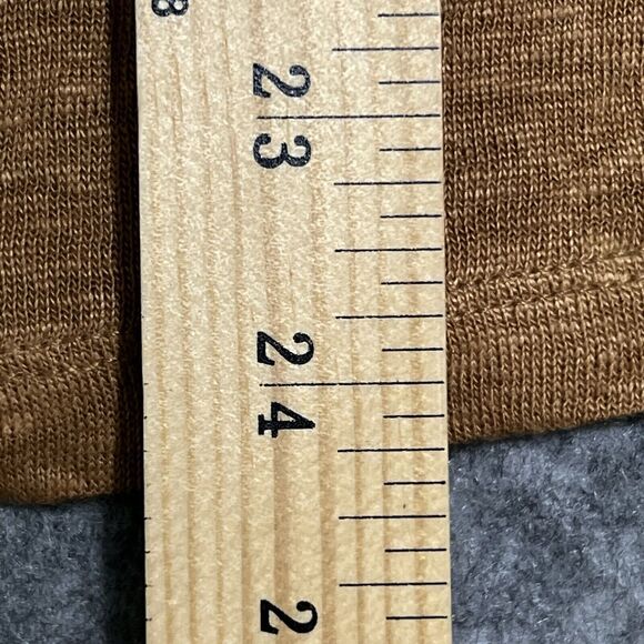 Rachel Zoe 100% Linen V-Neck Tee T-shirt Women's L Rust Brown Shirt NWT - Picture 5 of 11